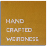 hand crafted weirdness (knit on canvas)